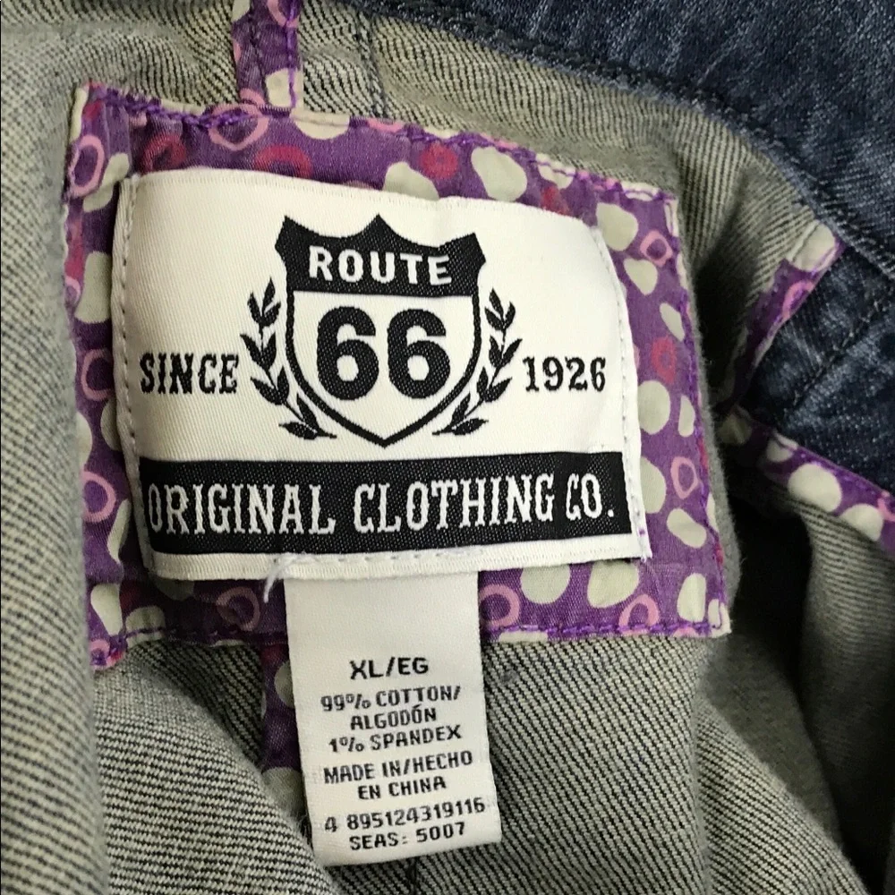 Route 66 Double‎ Breasted Blue Jean Jacket